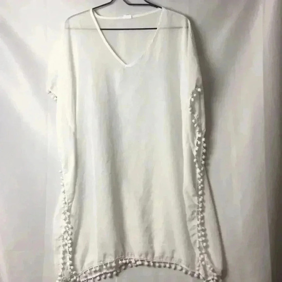 EUC WESTLOOP WO ONE SIZE SHEER WHITE SWIM COVER. CLEAN CONDITION - Picture 2 of 7